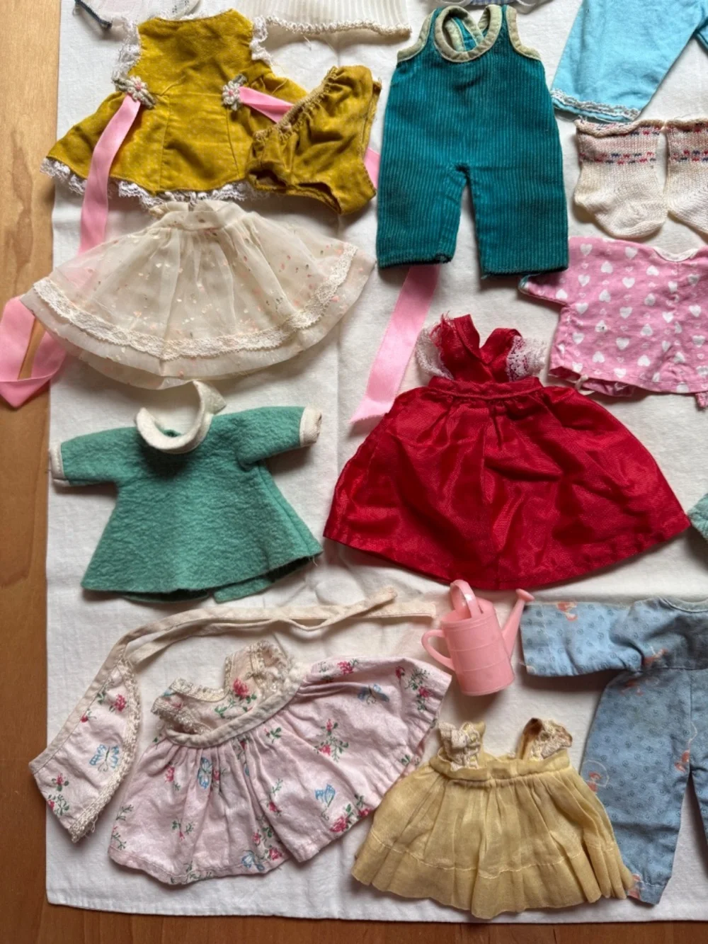 Vintage Doll Clothes Lot w/ Mixed Doll Outfits & Accessories